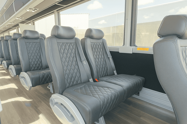 interior of Charter Bus Rental Madera charter bus